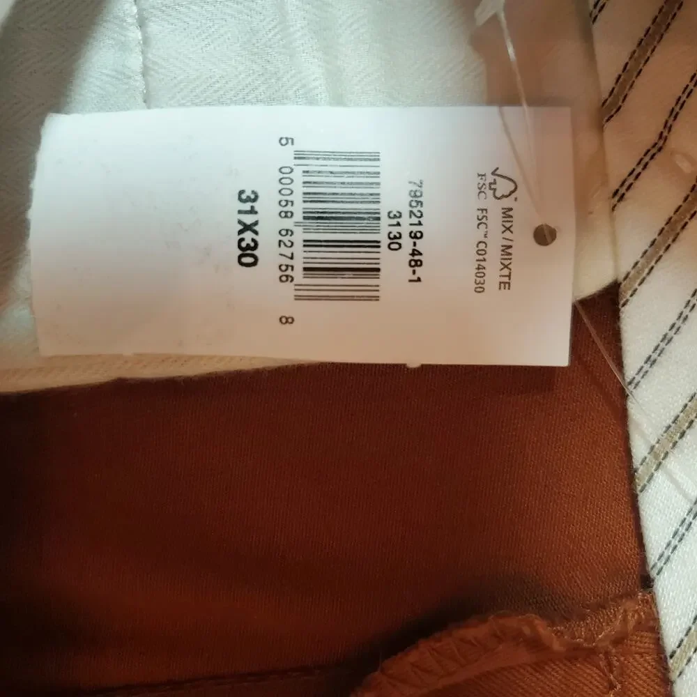 Banana Republic Mens Pants Size 31X30 Brown Chino Trousers Straight Fit NWT NEW